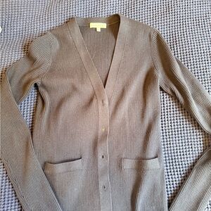 Ann Mashburn Navy Ribbed Cardigan